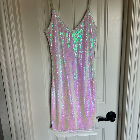 Fashion Nova Iridescent Sequin Mini Dress - Picture 1 of 2